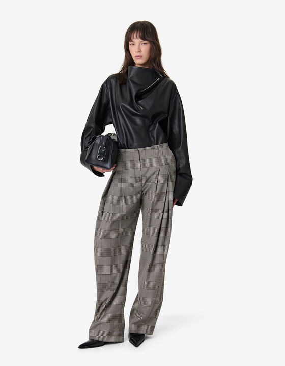 PLEATED SUIT PANTS