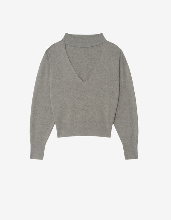 ZOELA CUT OUT KNIT SWEATER