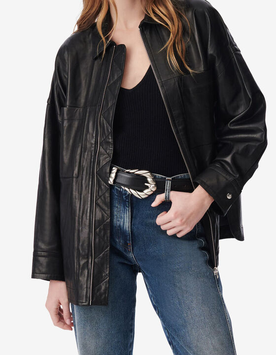 OVERSIZED LEATHER OVERSHIRT
