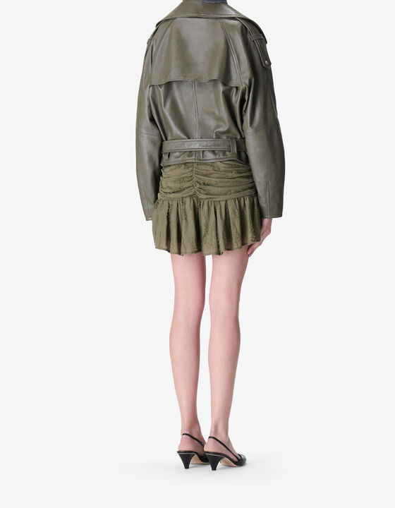 LEATHER BELTED JACKET