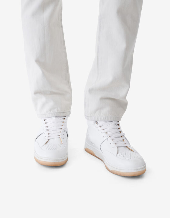 LEATHER HIGH-TOP SNEAKERS