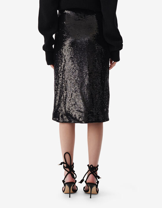 SEQUIN MIDI SKIRT