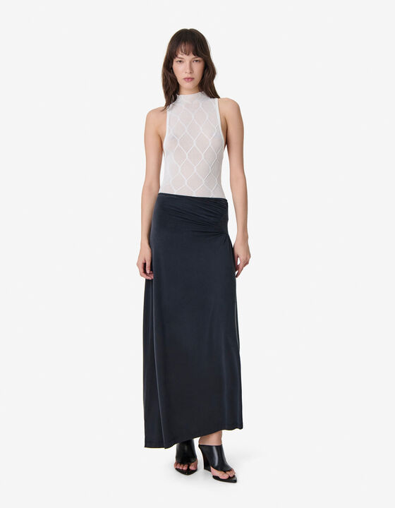 DRAPED MIDI SKIRT