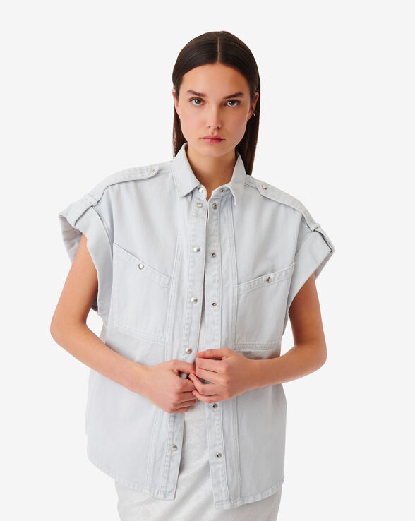 AZALI OVERSIZED DENIM SHIRT