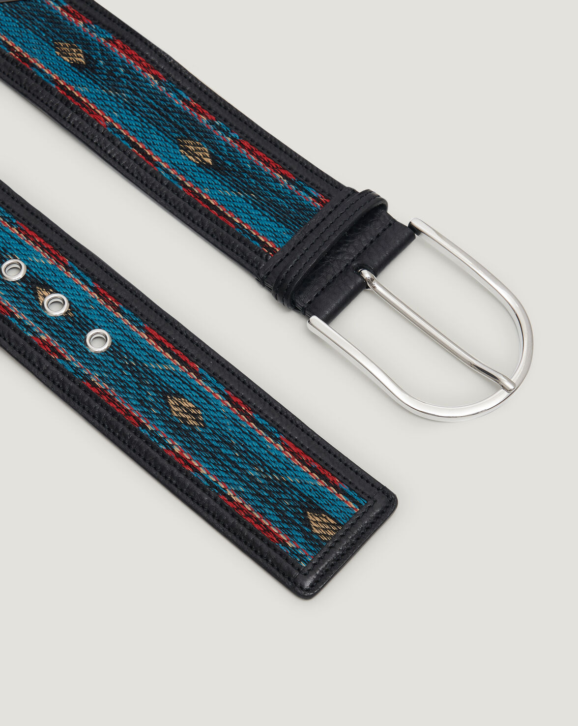 AOUNI WESTERN STITCHED LEATHER BELT image number null