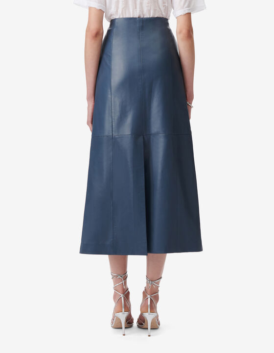 LONG LEATHER SKIRT