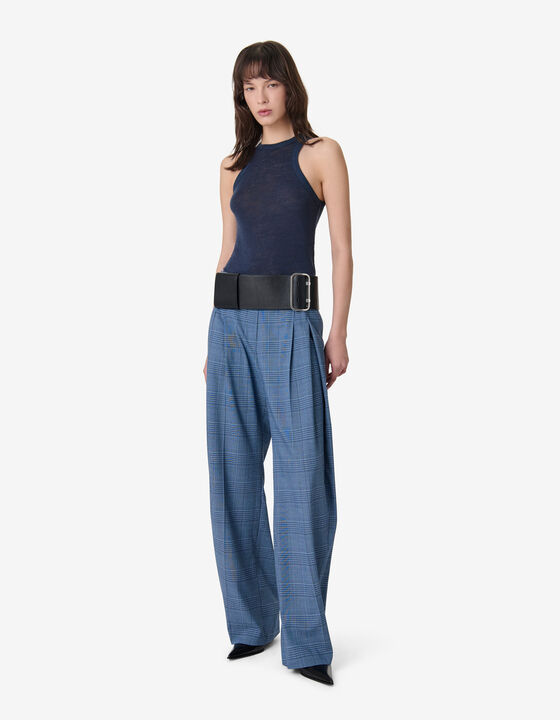 PLEATED SUIT PANTS