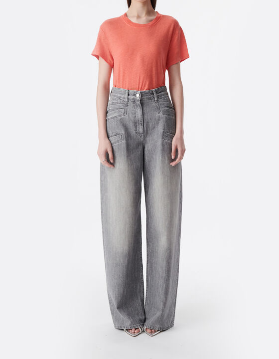 ROUND-NECK LINEN T-SHIRT