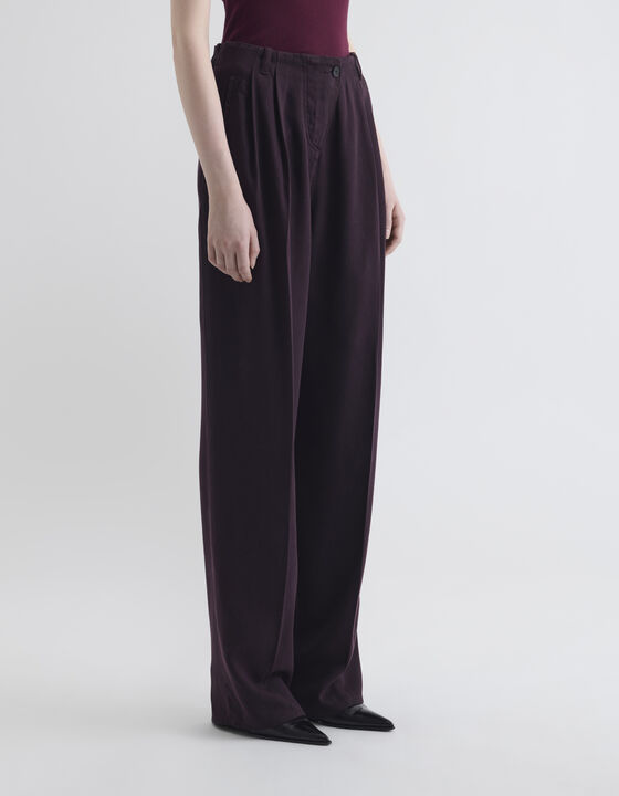 WIDE-LEG PLEATED TROUSERS