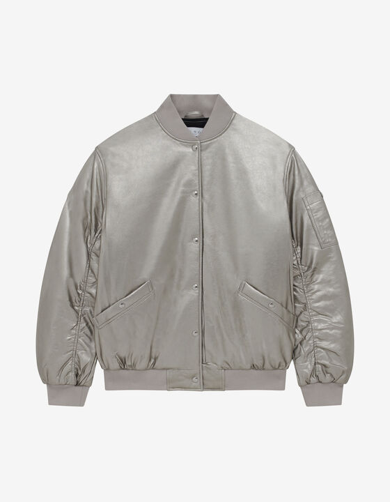 OVERSIZED LEATHER BOMBER