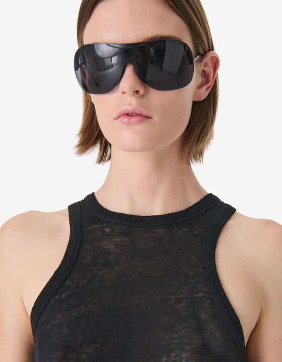 FITTED LINEN TANK TOP