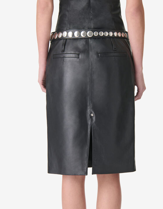 LEATHER PENCIL SKIRT