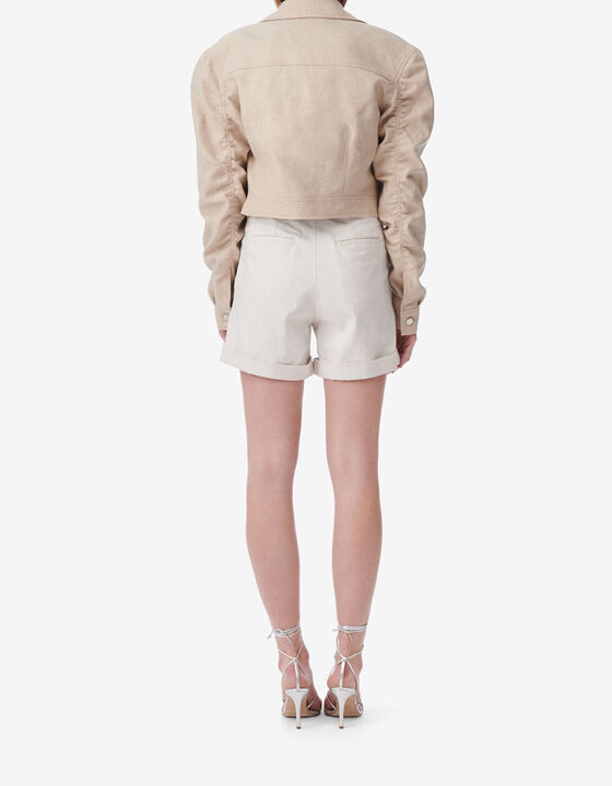 CROPPED JACKET WITH CLASSIC COLLAR