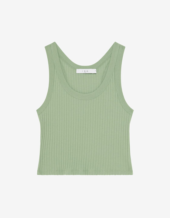 CROPPED RIBBED TANK TOP
