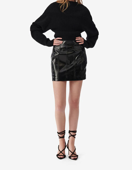 SHORT LEATHER SKIRT