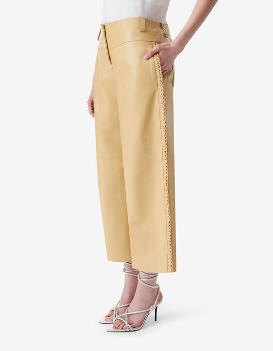 BRAIDED LEATHER PANTS