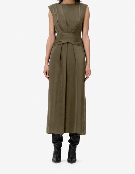 LONG PLEATED DRESS