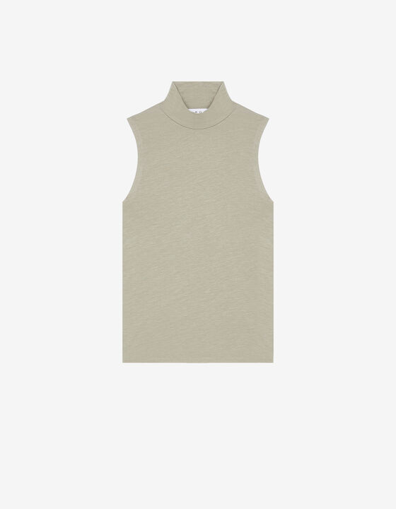 EKHI TANK TOP WITH HIGH COLLAR