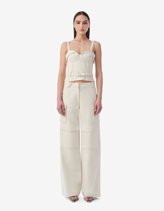 BELTED BUSTIER TOP