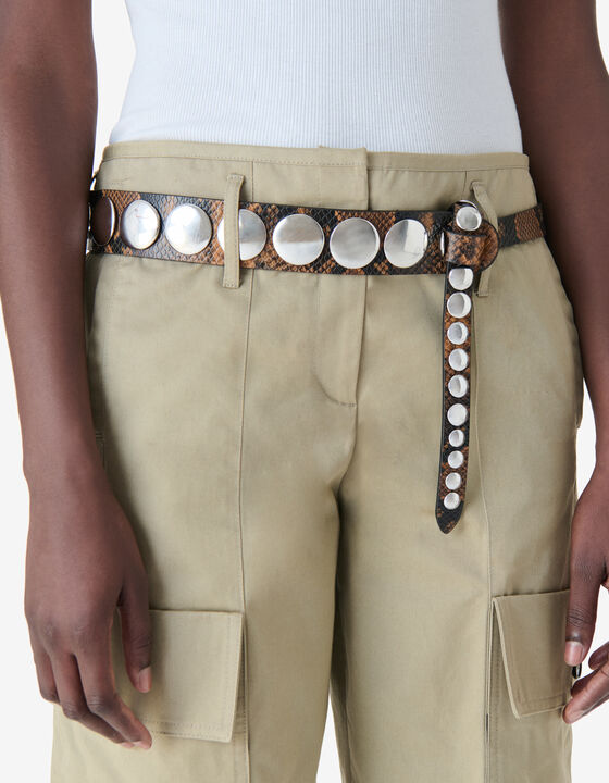 LEATHER BELT WITH STUDS