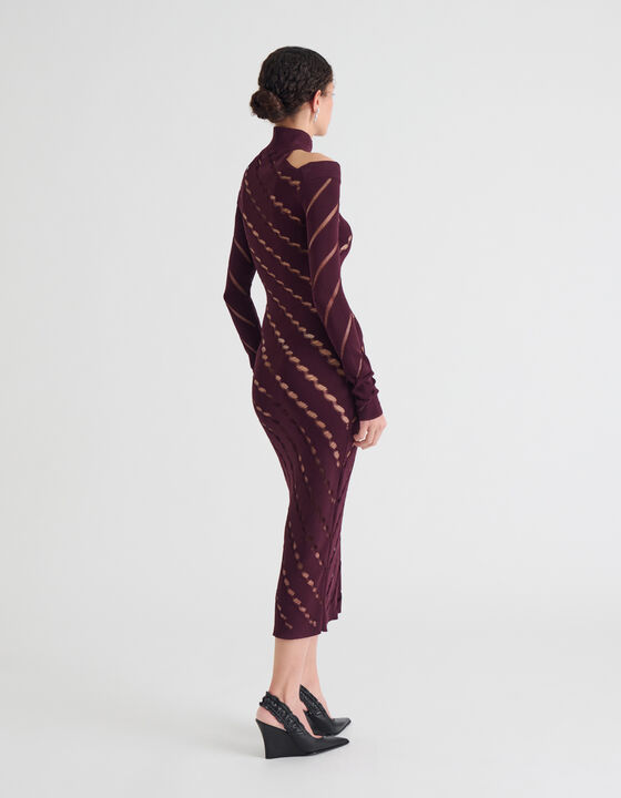 OPENWORK DRESS WITH BARED SHOULDERS