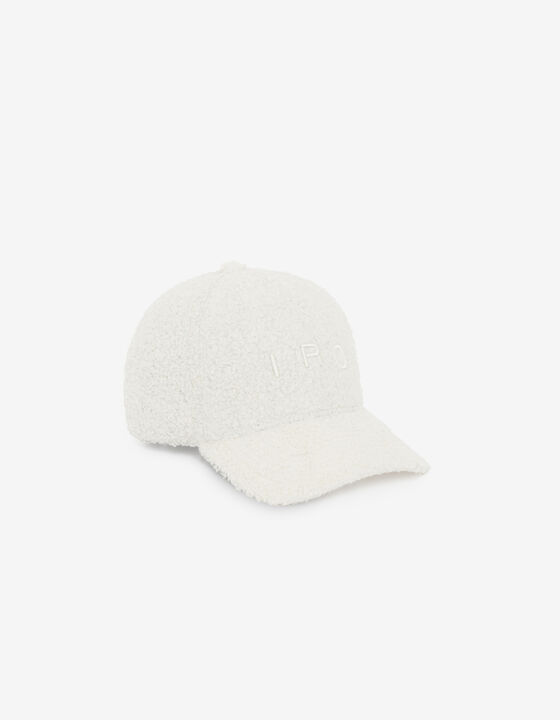 SHEARLING EMBROIDERED CAP