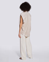 ACANTHI OVERSIZED SLEEVELESS LEATHER SHIRT image number null
