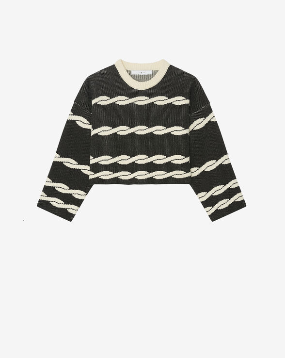 PULL JACQUARD COL ROND WAHIB