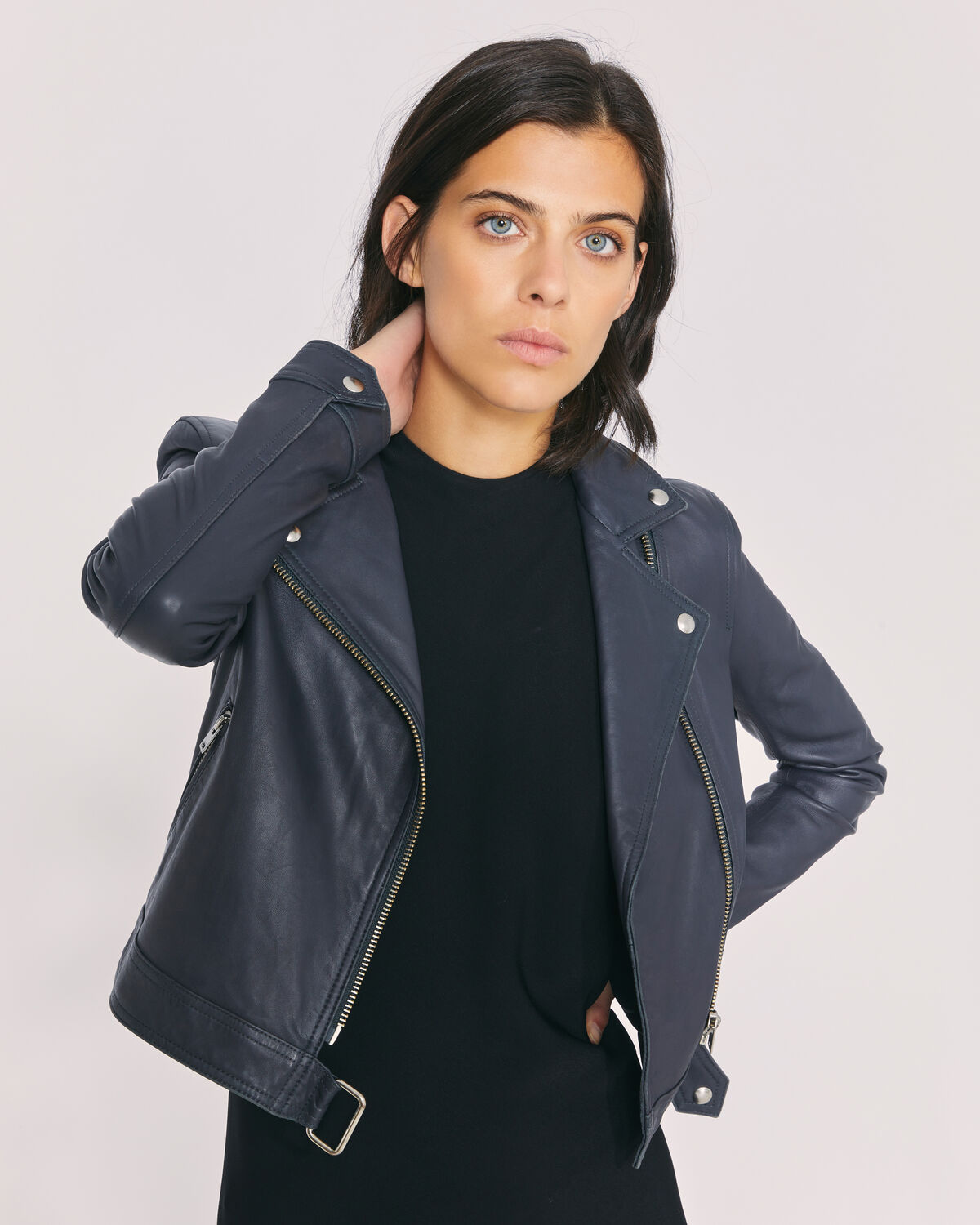 Iro silver leather jacket clearance