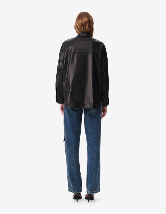 OVERSIZED LEATHER OVERSHIRT