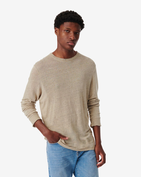 ARONA ROUND-NECK LINEN T-SHIRT