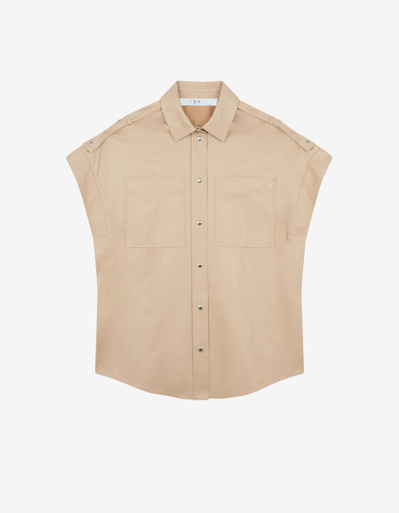MAHINA OVERSIZED LEATHER SHIRT