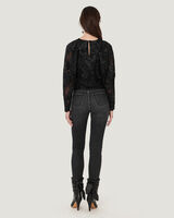 MABEL SHEER METALLIC FLORAL TOP image number null