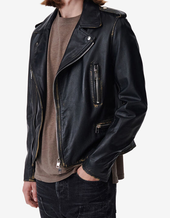 LEATHER BIKER JACKET