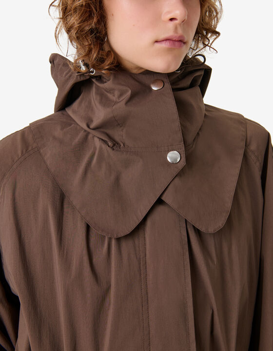 LONG HOODED COAT