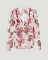 SYLA PRINTED PUFF SLEEVE BLOUSE TOP image number null