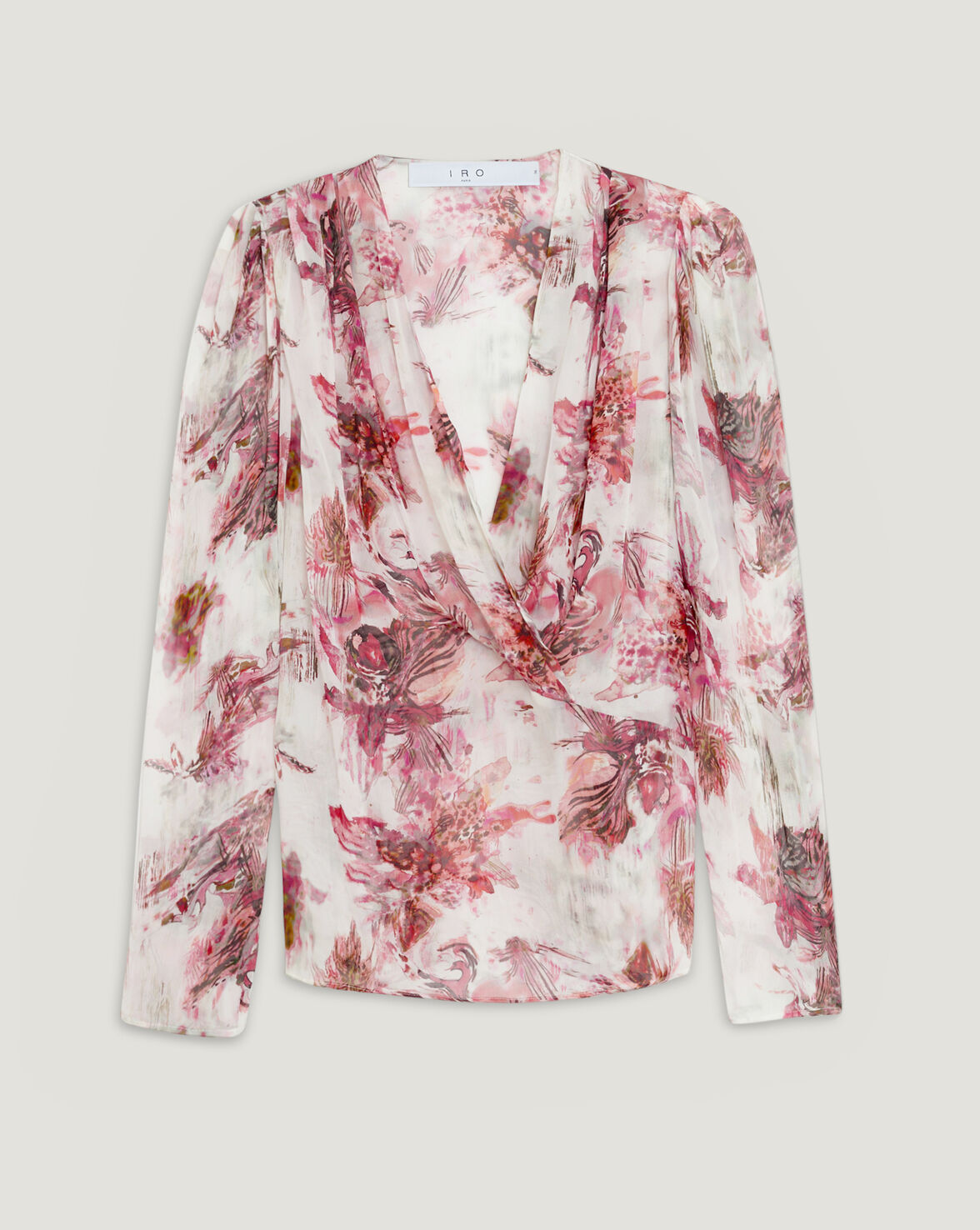 SYLA PRINTED PUFF SLEEVE BLOUSE TOP image number null