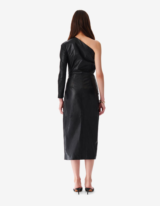 ASYMMETRICAL LEATHER DRESS