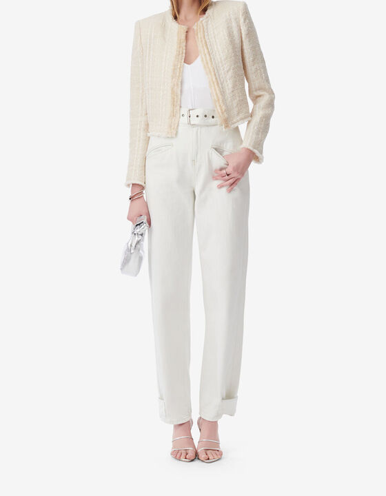 FRINGED TWEED JACKET