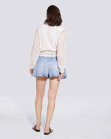 ANKERIA BELTED CROCHET WRAP TOP image number null