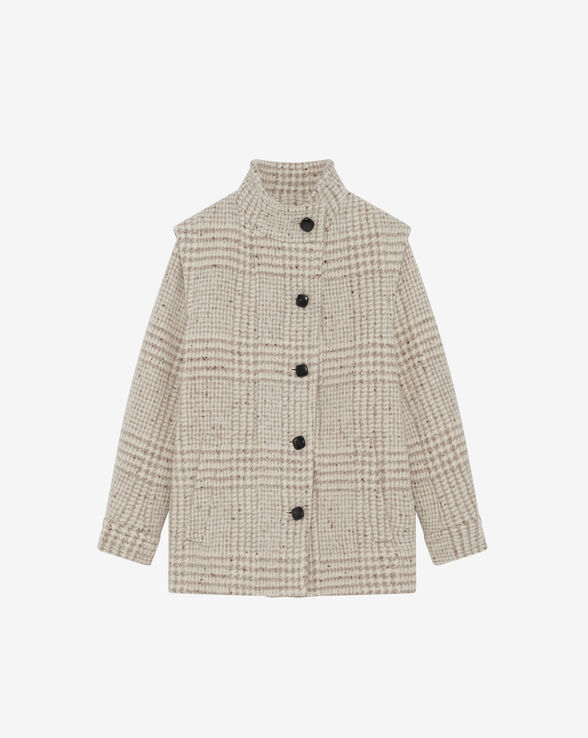 BELNI CHECKERED WOOL COAT