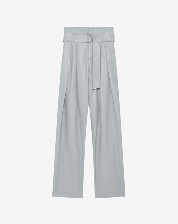 ADICA WIDE LEG LEATHER TROUSERS
