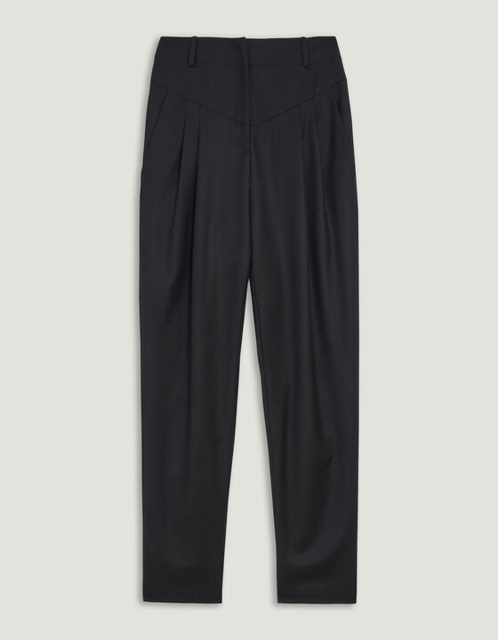AYASIN PLEATED ANKLE TROUSER PANTS