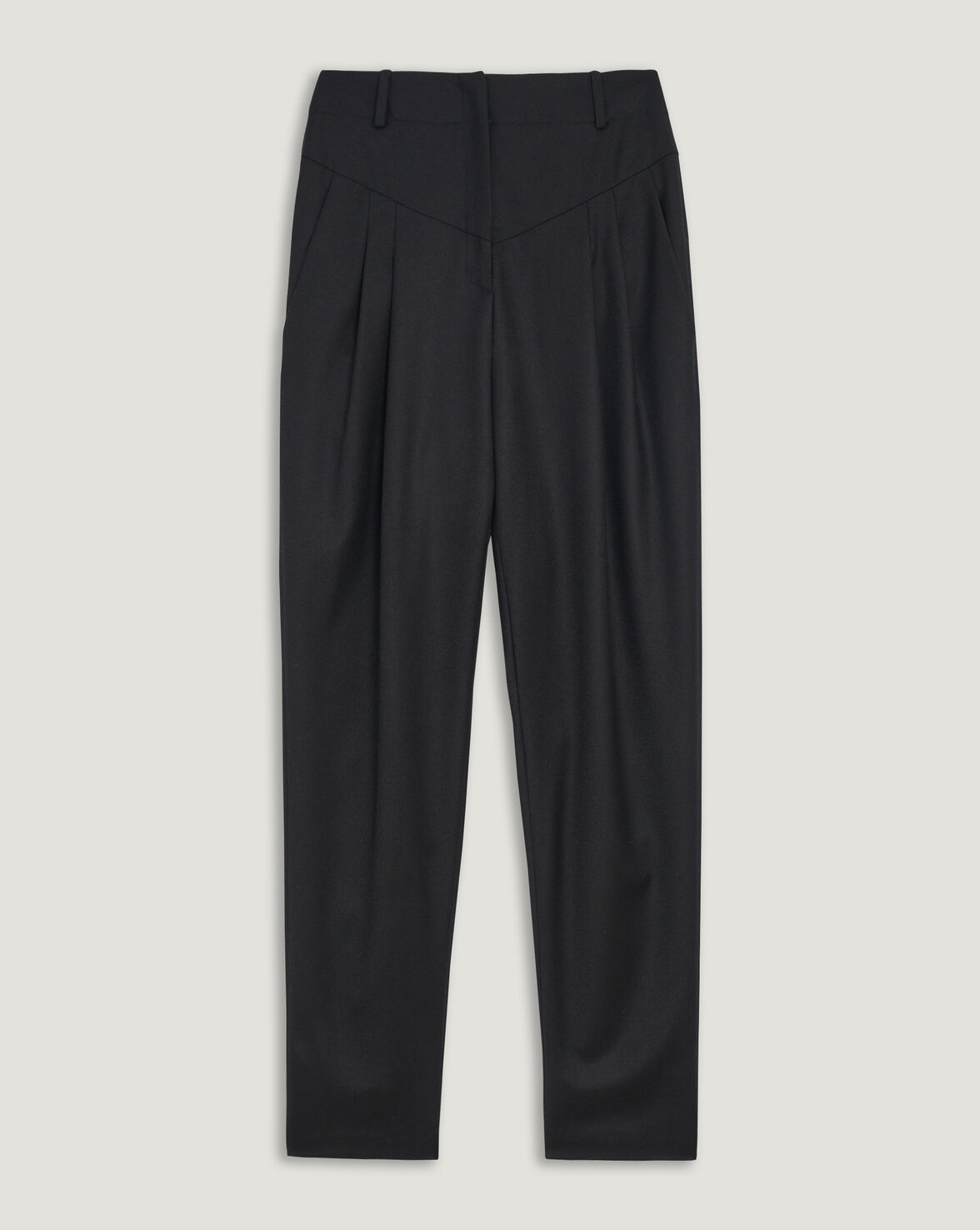 AYASIN PLEATED ANKLE TROUSER PANTS image number null