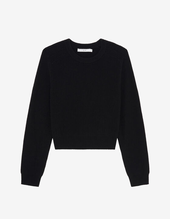 RIBBED SWEATER WITH ROUND NECK