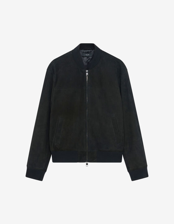 SUEDE LEATHER BOMBER JACKET