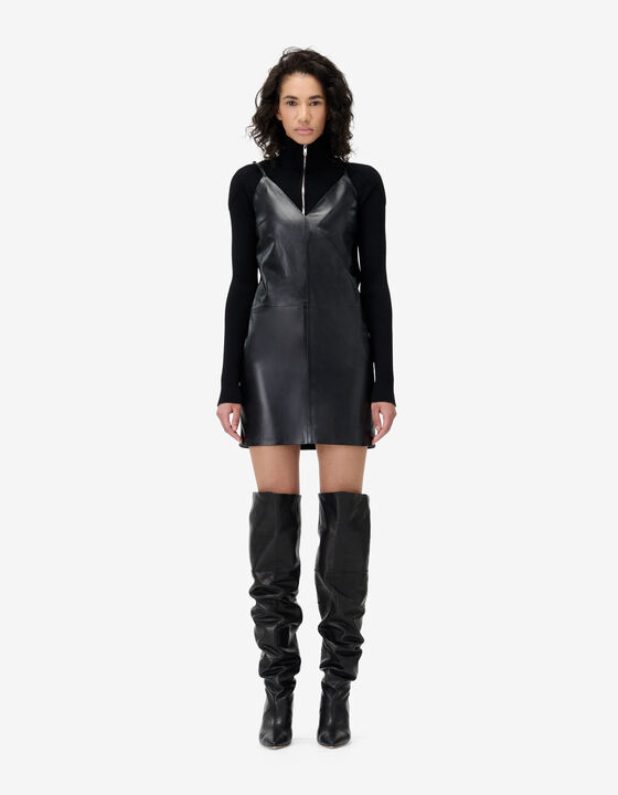 LEATHER MINI DRESS