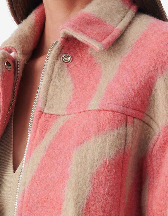 BLOUSON COURT &Agrave; MOTIF Z&Egrave;BRE