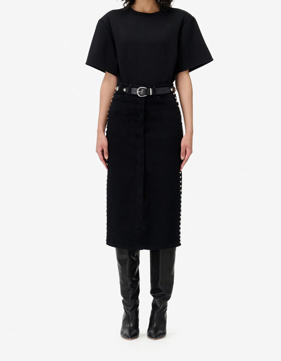 JUPE MIDI EN JEAN