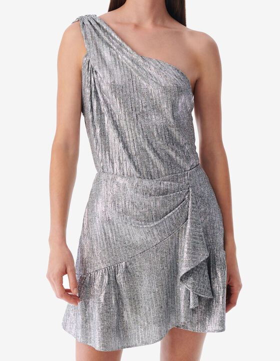 ASYMMETRICAL LUREX JERSEY TOP
